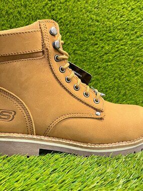 Skechers Brooten Womens Size 7.5 Brown Classic Leather Steel Toe Working Boots